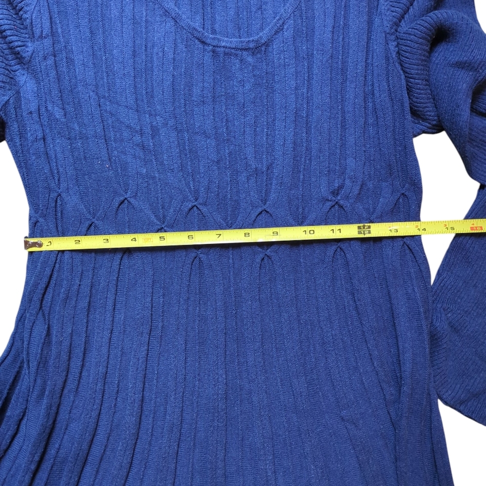 Max Studio Sweater Dress, Fitted, Pleated, Large, soft cotton Midi Tunic - Picture 12 of 12